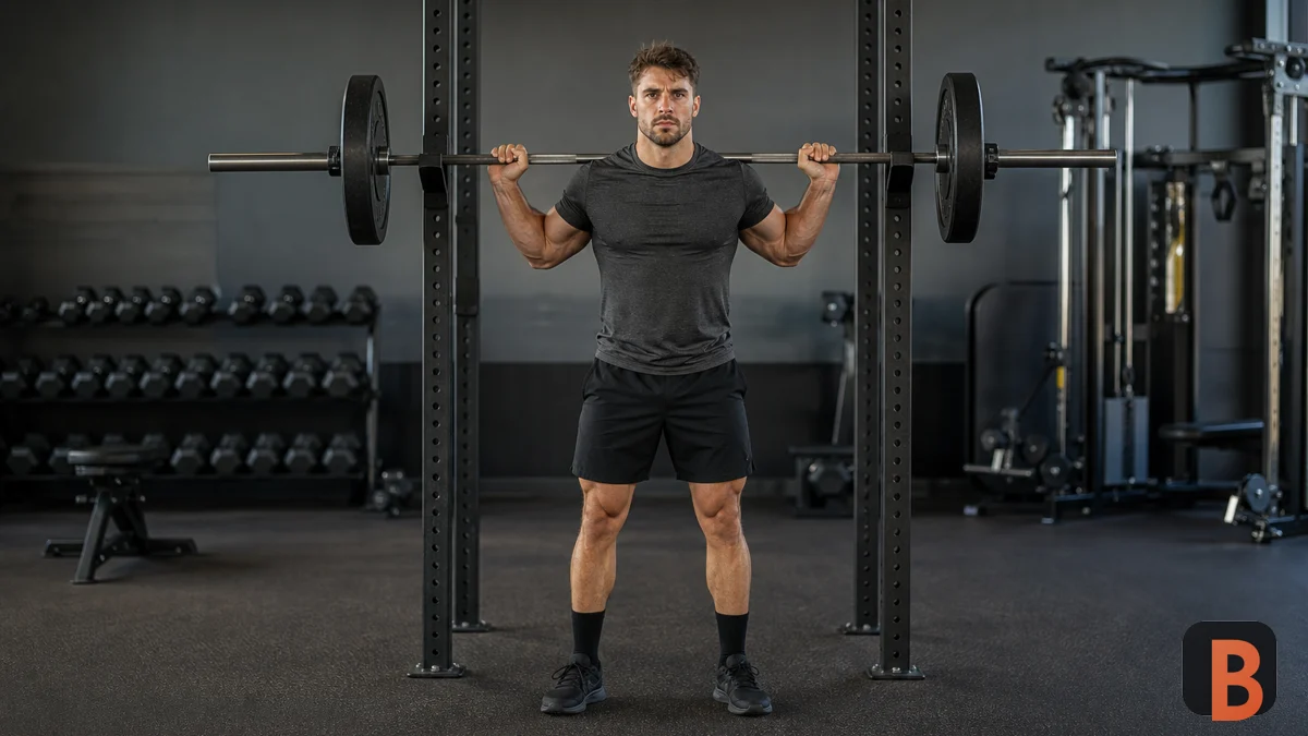 Athlete combines barbell squats and accessory work in a strength and hypertrophy program