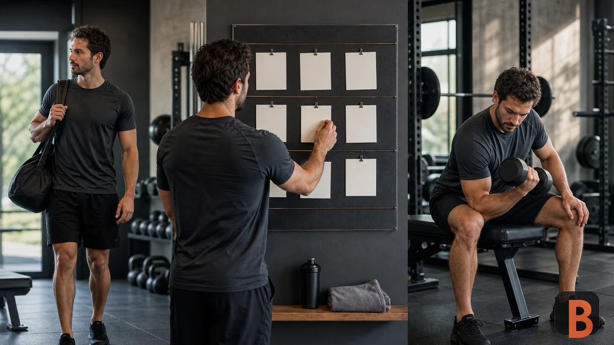 Calendario de entrenamiento distribuye series entre varios días de gimnasio